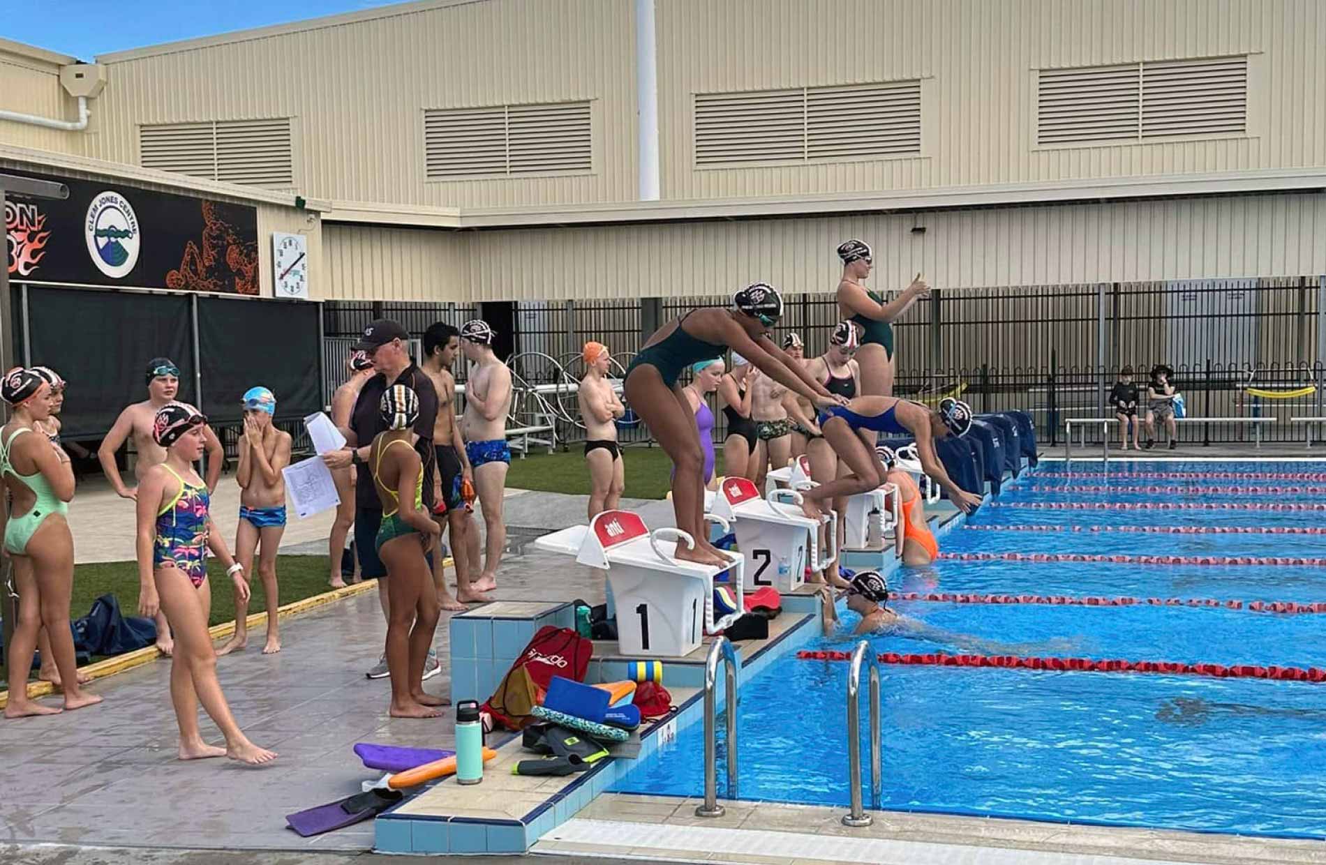 CJs Swim Club on Diving Blocks